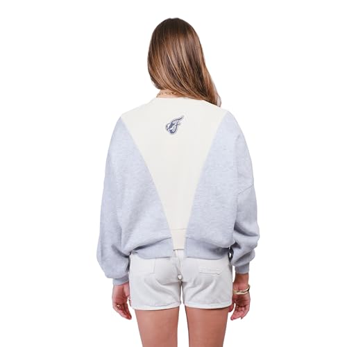 WNBA Women's Super Soft Showtime Crew Sweatshirt - Indiana Fever, Medium, Heather Gray