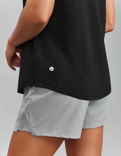 V Neck Workout Top for Women - Quick Dry, Lightweight, UPF 50+