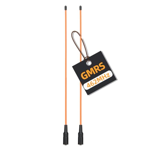GMRS Antenna 15.3 Inch Flexible Whip SMA-Female - Orange, 2 Pack