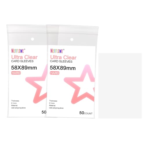 100 Pcs Clear Photocard Sleeves 58x89mm - PVC & Acid Free