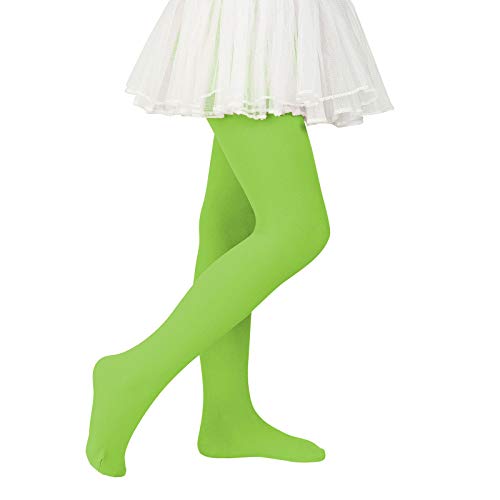 Girls Ballet Dance Tights for Toddler 1-3T - Fluorescent Green