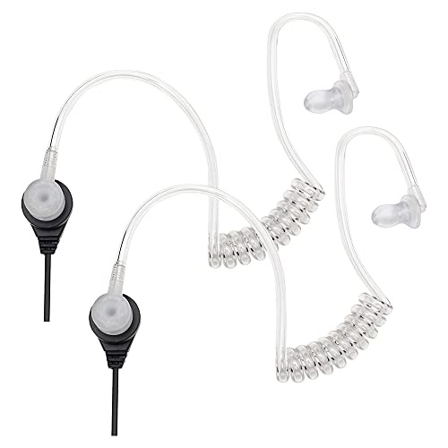 Midland AVPH3 1-Pack Transparent Security Headsets with PTT/VOX - Black