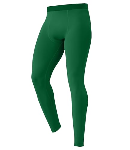 Men's Compression Pants Athletic Running Leggings - Kelly Green, Large