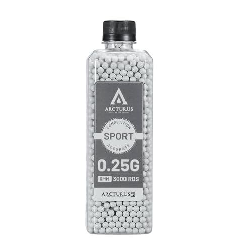 6mm Airsoft Pellets - Match Grade BBs, 3000 Rounds, 0.25g