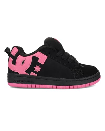 DC Kids Court Graffik Skate Shoe - 1 Little Kid Black/Pink