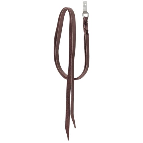 Dark Oil Royal King Saddle String with Dee Ring - 1/2 Inch Leather Tack Accessory