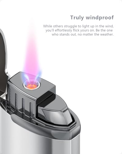 Windproof Jet Flame Lighter - Refillable Butane Gas Lighter