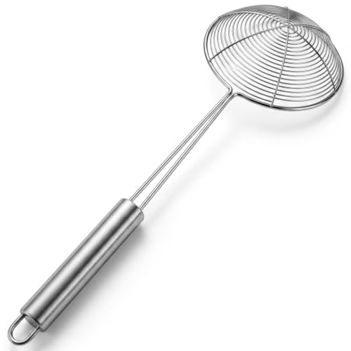 Stainless Steel Spider Strainer Skimmer - 13.7 Inch Kitchen Utensil