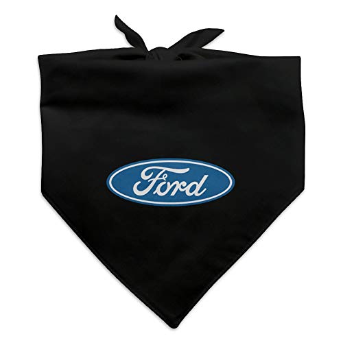 Ford Blue Oval Logo Dog Bandana - Black