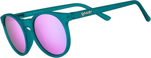 Goodr I Pickled These Myself Polarized Round Sunglasses - Teal Translucent Frames | UV400 Protection, No Slip, No Bounce