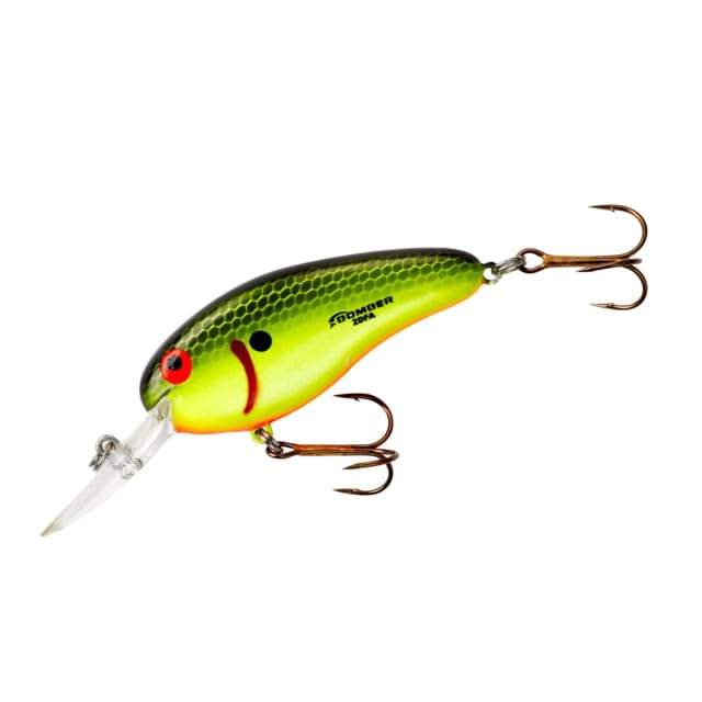 Bomber Deep Flat A Fishing Lure - Chartreuse Black Scales 2.5"