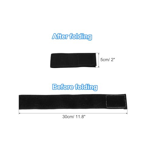 Elastic Ankle Straps - 2 Pack Black 12" for Outdoor Activities