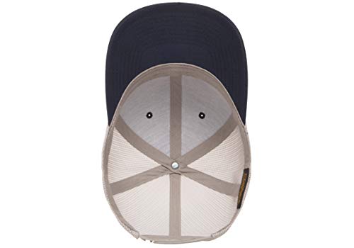 Retro Trucker Hat - Navy/Silver - One Size Snapback Cap