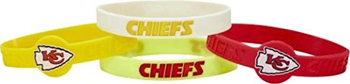 Kansas City Chiefs Silicone Bracelets - 4-Pack Team Wristbands