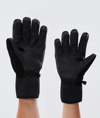 Windproof Thermal Ski Gloves for Women - Black Touchscreen