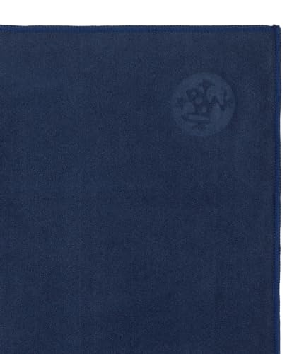 Manduka eQua Microfiber Yoga Hand Towel Midnight 16 x 24 in