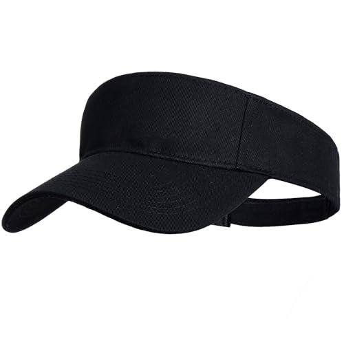Sport Sun Visor Hat for Men & Women - One Size, Black