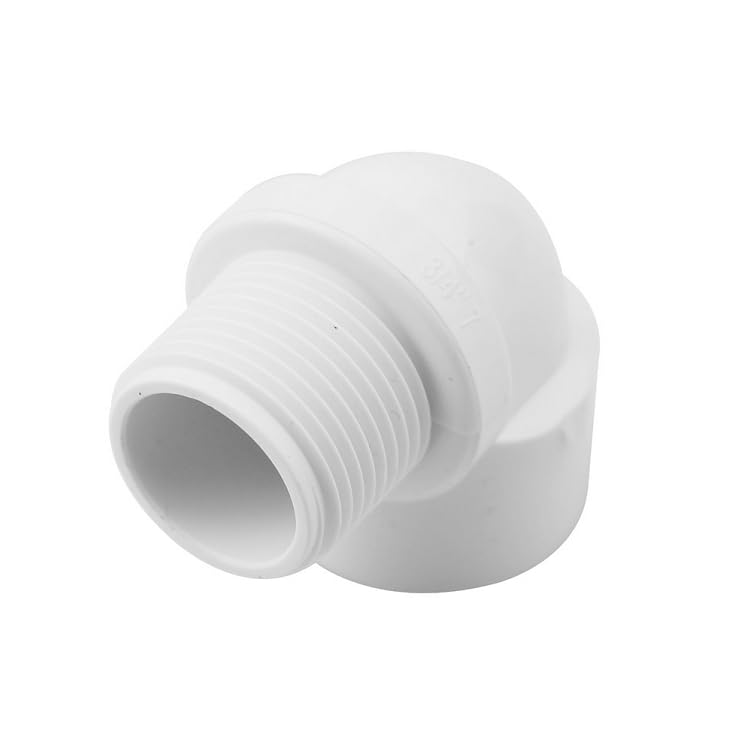 SJZBIN 6PCS White 90 degree Street Elbow Coupling 3/4'' PVC Male Thread to Female Thread Female to male Elbow Adapter for PVC PIPE Pressure Fittings