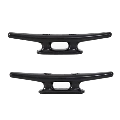 4 Inch Black Nylon Boat Cleats - 4 Pack with Installation Screws