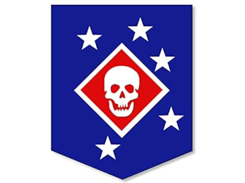 MARSOC Marine Raiders Skull & Stars Vinyl Decal - 3x4 Inch