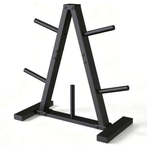 Weight Plate Rack Tree Holds 300 LBS | 1-Inch Standard Weight Plates