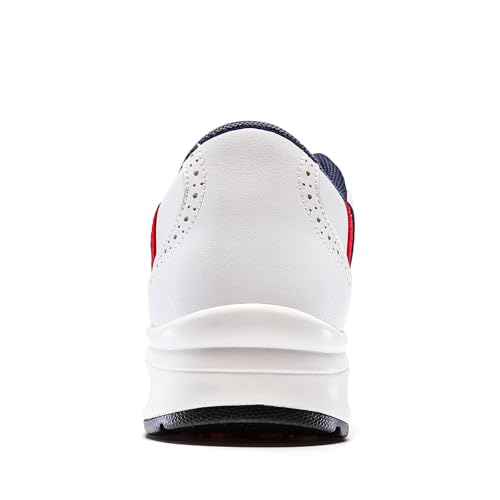 U.Ofeiy Men's White & Blue Lace-Up Golf Shoes - Anti-Slip Outdoor Sneakers