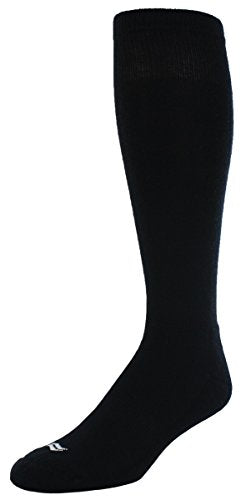Athletic Over-the-Calf Baseball Socks - Moisture Wicking 2-Pack - Small, Black