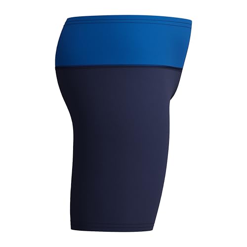 Speedo Boy's Jammer Swimsuit - Begin to Swim Solid with Block Peacoat, Quick-Dry Water Shorts