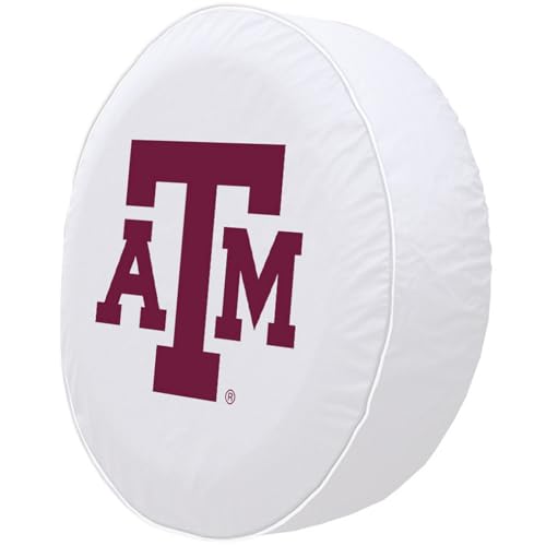 Exact Fit Tire Cover for Texas A&M University - White / LG (31.25"x11")
