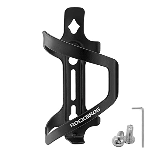 Aluminum Alloy Bike Water Bottle Cage - Universal Holder, Black