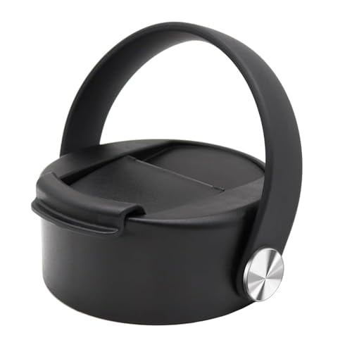 Wide Mouth Flip Lid with Handle for 12-64oz Water Bottles - Black