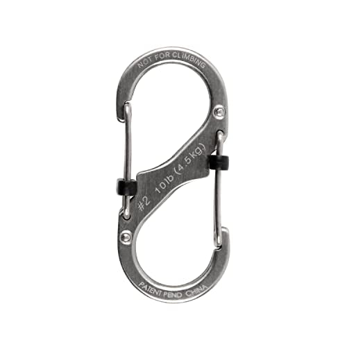 Stainless Steel Lockable Dual Carabiner S-Biner - 1 Count