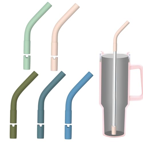 Silicone Straw Tips for 8-10mm Reusable Straws - 5 Pack