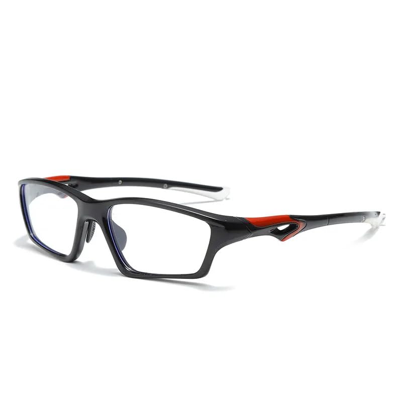 Pickleball Protective Eyewear - TR90 Sport Glasses - Black-Red