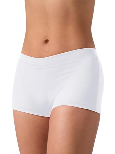 Low Rise Boy Cut Shorts for Women - Small / White