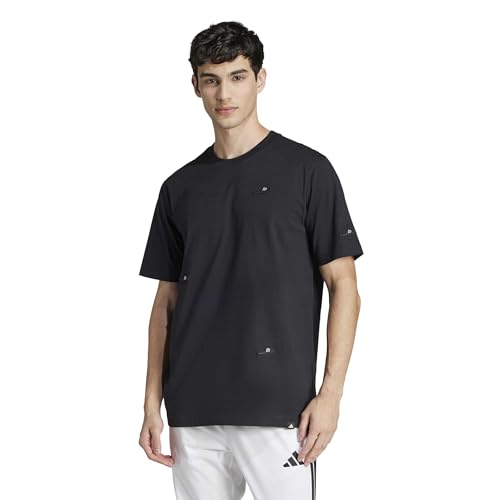 Men's Adidas Lounge Graphic T-Shirt XL Black - Casual Loungewear