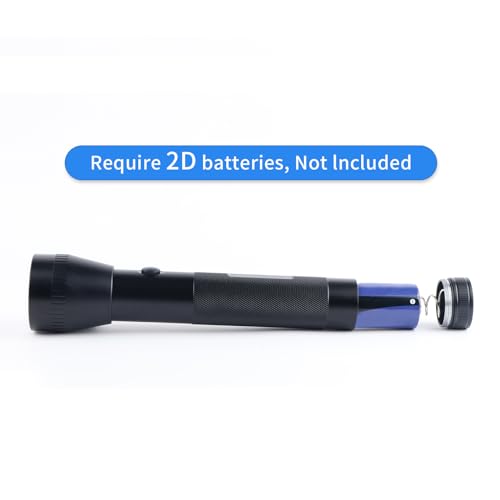 Hilngav Heavy Duty 2-Cell D LED Flashlight - 300 Lumens, Aluminum, Rugged for Outdoors & Emergencies - 1 Pack