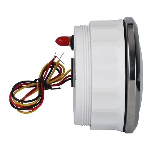 GPS Speedometer - 85mm Waterproof Digital Odometer, 120 MPH - White Dial, Red LED