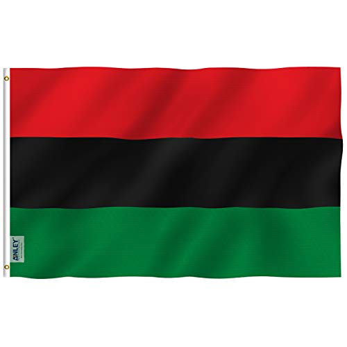 Afro American Flag 3x5 Ft - Vivid Color, Fade Proof, Double Stitched