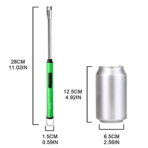 360° Flexible Neck USB Rechargeable Glowing Lighter - Green