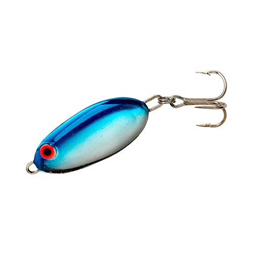 BOMBER Slab Spoon Fishing Lure 7/8 oz Metachrome Blue Back - Multi-Species Bait