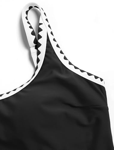 ZAFUL Large Black Tankini Swimsuit for Women - Tummy Control Two-Piece Bathing Suit