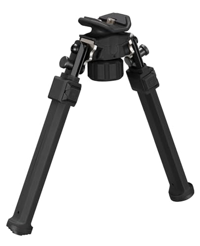 Sling Swivel Stud Bipod for Rifle - Adjustable Height 7.5-10.5" - Black