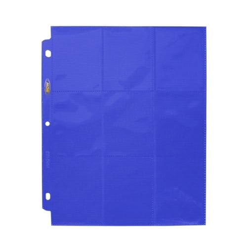 Trading Card Binder Sleeves - 9-Pocket Holder, Blue