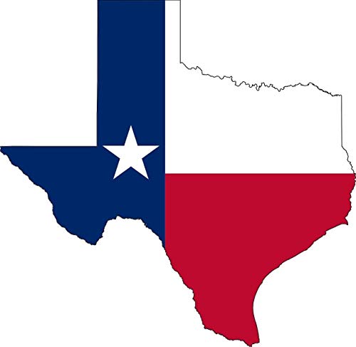 Texas Flag Vinyl Sticker - 5-Inch Lone Star State Car Decal