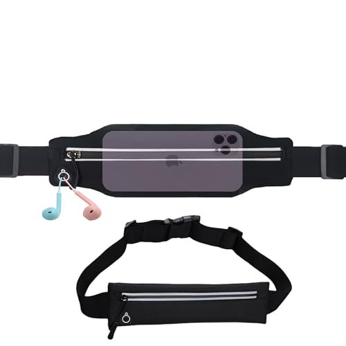 Slim Running Belt for Men & Women - Adjustable Waterproof Waist Pack