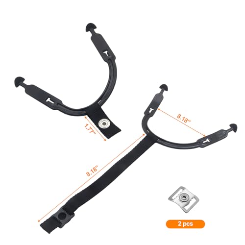 Hockey Helmet Chin Strap with Stainless Steel Snap & Ear Loops Replacement Parts