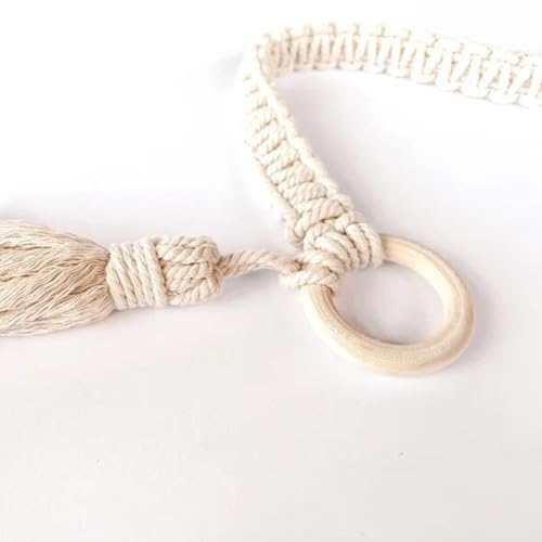 Adjustable Handwoven Yoga Mat Strap - Cotton, Beige