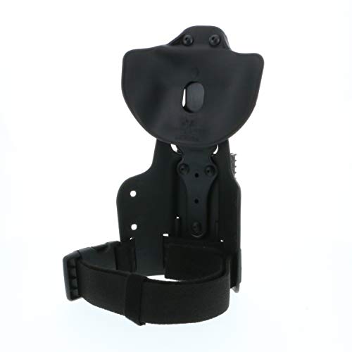 Safariland 6004Ufa & 568BL On Single Strap Leg Shroud W/Qls 22 Receiver, Plain Right Hand, Black