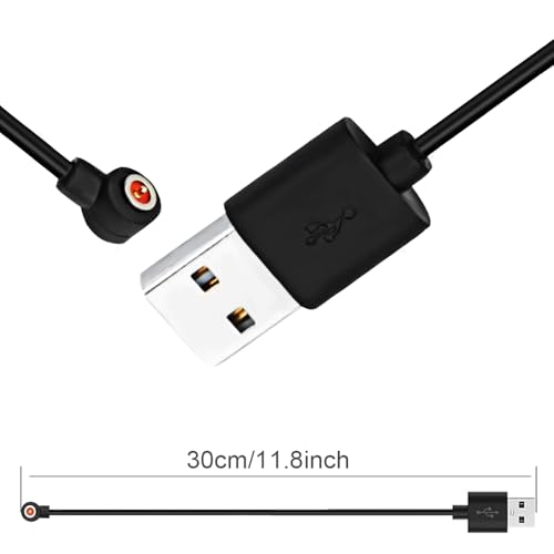 Smart Ring Charger Cable - 2-Pack Magnetic Charging Cables - Black